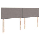 kontinentalseng med madras 200x200 cm stof gråbrun