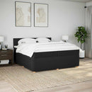 kontinentalseng med madras 200x200 cm stof sort