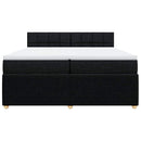 kontinentalseng med madras 200x200 cm stof sort