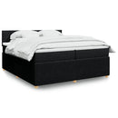 kontinentalseng med madras 200x200 cm stof sort