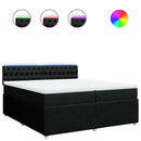 kontinentalseng med madras 200x200 cm stof sort