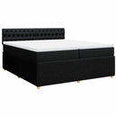 kontinentalseng med madras 200x200 cm stof sort