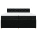 kontinentalseng med madras 200x200 cm stof sort
