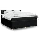 kontinentalseng med madras 200x200 cm stof sort
