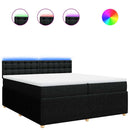 kontinentalseng med madras 200x200 cm stof sort