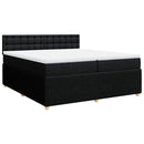 kontinentalseng med madras 200x200 cm stof sort