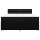 kontinentalseng med madras 200x200 cm stof sort