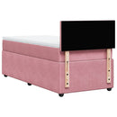 kontinentalseng med madras 90x190 cm fløjl pink