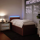 kontinentalseng med madras 100x200 cm fløjl lyserød