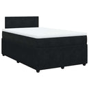 kontinentalseng med madras 120x190 cm velour sort