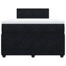 kontinentalseng med madras 120x190 cm velour sort