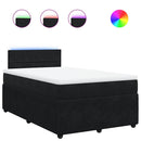 kontinentalseng med madras 120x190 cm velour sort