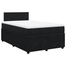 kontinentalseng med madras 120x190 cm velour sort