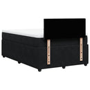kontinentalseng med madras 120x190 cm velour sort