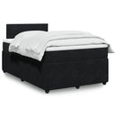 kontinentalseng med madras 120x190 cm velour sort