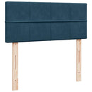 kontinentalseng med madras 120x190 cm velour blå