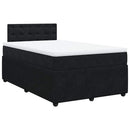 kontinentalseng med madras 120x190 cm velour sort