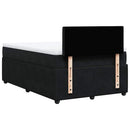kontinentalseng med madras 120x190 cm velour sort