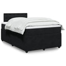 kontinentalseng med madras 120x190 cm velour sort