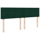 kontinentalseng med madras 200x200 cm fløjl mørkegrøn