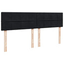 kontinentalseng med madras 200x200 cm fløjl sort