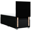 kontinentalseng med madras 80x200 cm stof sort