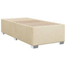 kontinentalseng med madras 80x200 cm stof cremefarvet