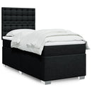 kontinentalseng med madras 90x190 cm stof sort