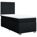 kontinentalseng med madras 90x200 cm stof sort