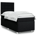 kontinentalseng med madras 90x200 cm stof sort