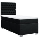 kontinentalseng med madras 90x200 cm stof sort