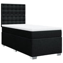 kontinentalseng med madras 90x200 cm stof sort