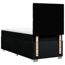 kontinentalseng med madras 90x200 cm stof sort