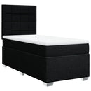 kontinentalseng med madras 100x200 cm stof sort