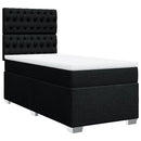 kontinentalseng med madras 100x200 cm stof sort