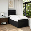 kontinentalseng med madras 100x200 cm stof sort