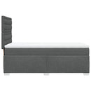 kontinentalseng med madras 100x200 cm stof mørkegrå