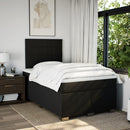 kontinentalseng med madras 120x190 cm stof sort