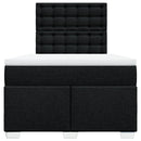 kontinentalseng med madras 120x190 cm stof sort