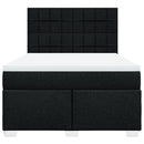 kontinentalseng med madras 140x190 cm stof sort
