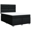 kontinentalseng med madras 140x190 cm stof sort