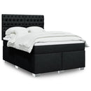 kontinentalseng med madras 140x190 cm stof sort