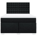 kontinentalseng med madras 140x190 cm stof sort
