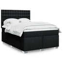 kontinentalseng med madras 140x190 cm stof sort