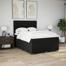 kontinentalseng med madras 140x200 cm stof sort