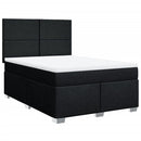 kontinentalseng med madras 160x200 cm stof sort