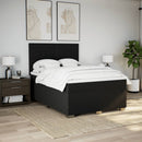 kontinentalseng med madras 160x200 cm stof sort