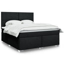 kontinentalseng med madras 180x200 cm stof sort