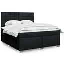kontinentalseng med madras 180x200 cm stof sort