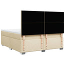 kontinentalseng med madras 180x200 cm stof cremefarvet